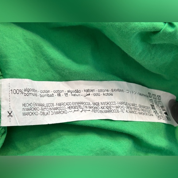 Zara Girls Green Cotton Tiered Dress Spaghetti Straps Size 11–12 - Picture 7 of 8